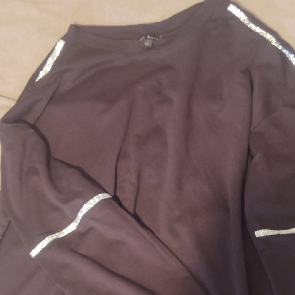 Black sparkling long sleeve